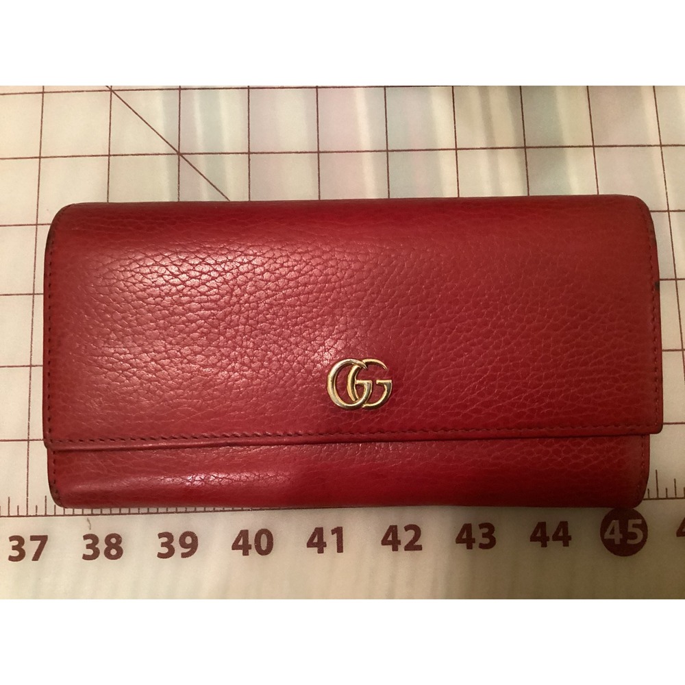 Gucci Wallet Leather Snap‎ Closure Bifold Clutch